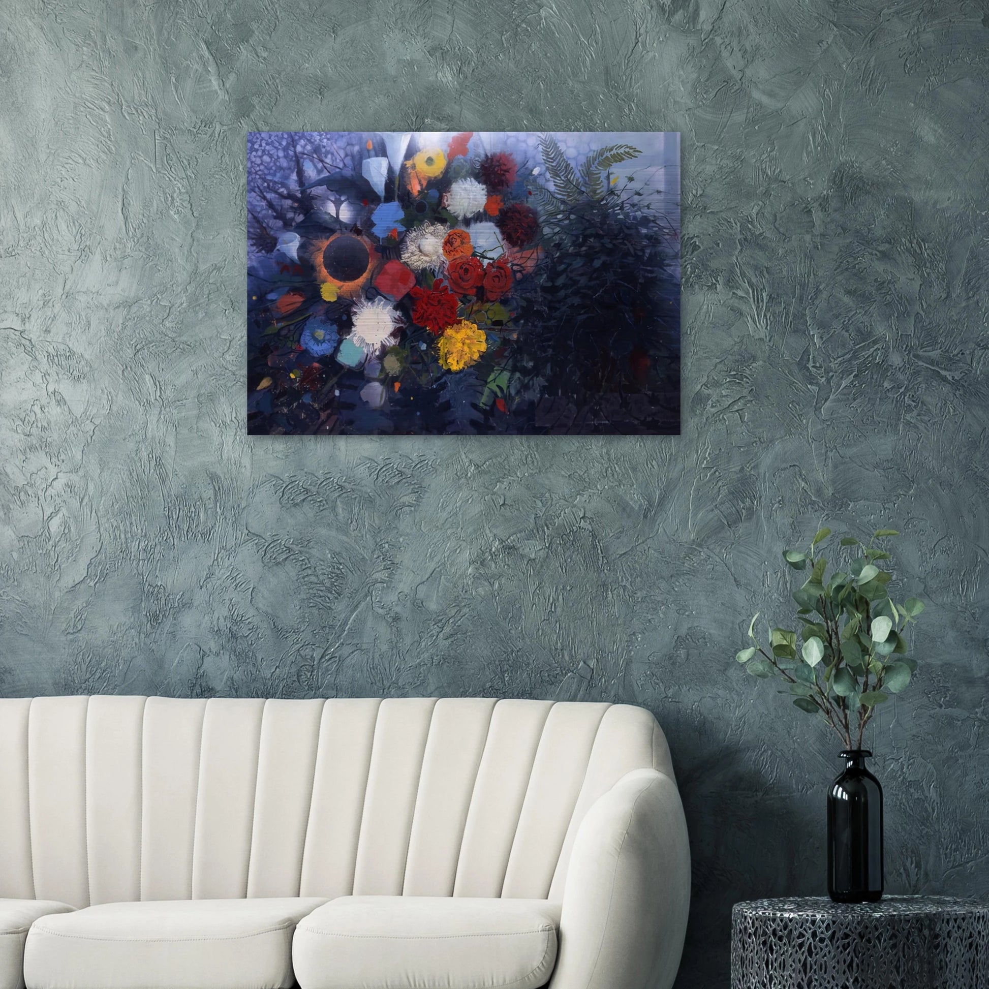 Flowers No. 1 - 1975 - Gebre Kristos Desta Brushed Aluminum Print - 70x100 cm / 28x40 inches | Gebre Kristos Desta Aluminum Print | Gebre Kristos Desta Prints