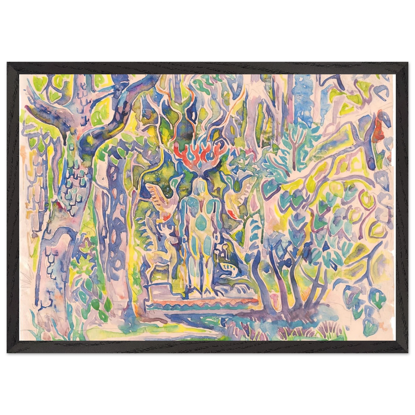 Walter Inglis Anderson - Walter Anderson Wall art - 20x25 cm / 8x10 inches - Premium Wooden Framed Poster With Fine Art Paper-canvas - White frame