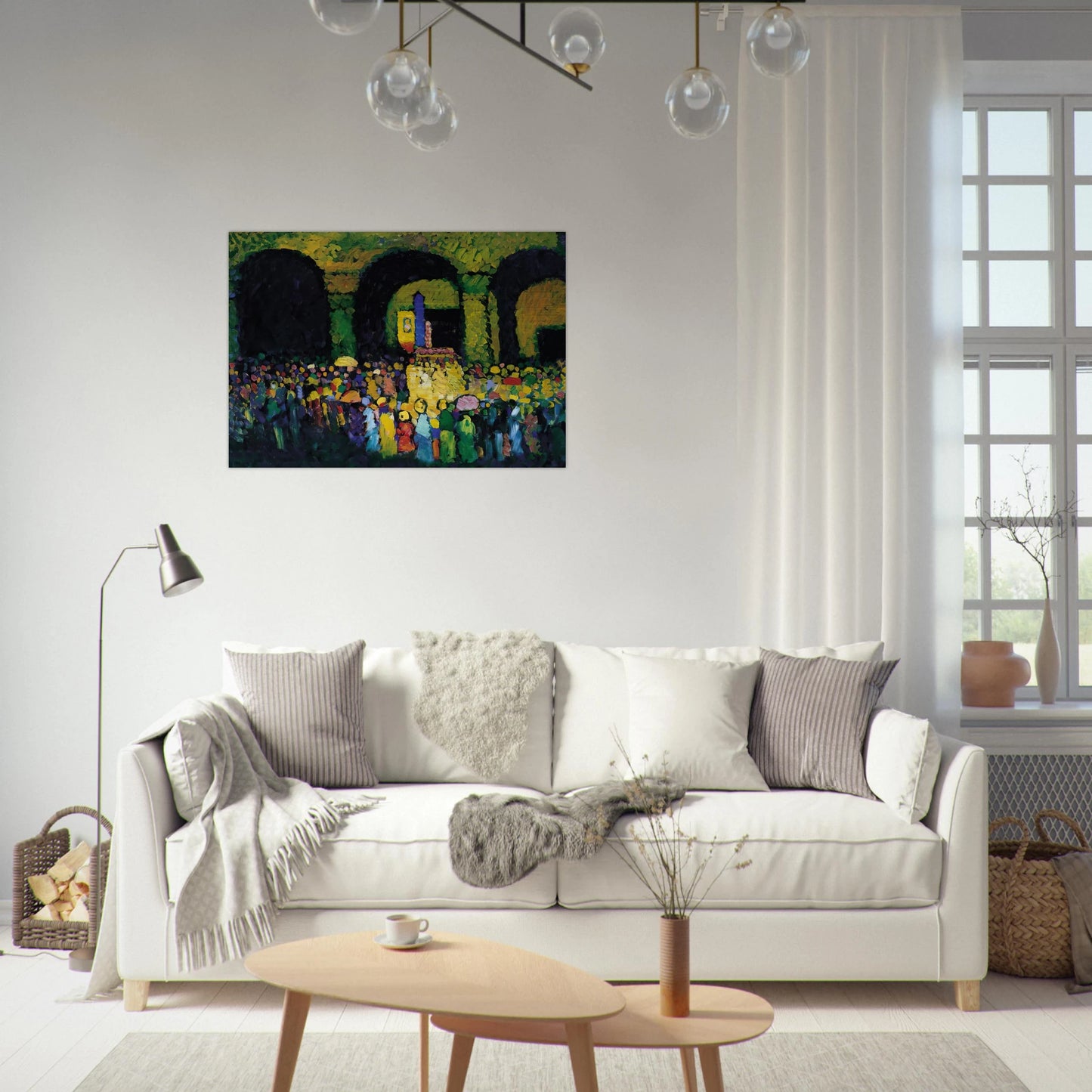 THE LUDWIGSKIRCHE IN MUNICH 1908 - Wassily Kandinsky Brushed Aluminum Print - 70x100 cm / 28x40 inches | Wassily Kandinsky Aluminum Print | Wassily Kandinsky Prints