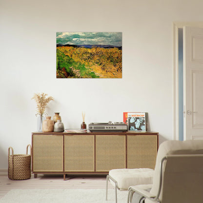 Wheat Field with Cornflowers - Vincent van Gogh Brushed Aluminum Print - 70x100 cm / 28x40 inches | Vincent van Gogh Aluminum Print | Vincent van Gogh Prints