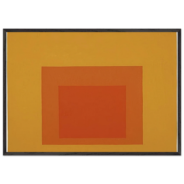 HOMAGE TO THE SQUARE 1967 - Josef Albers 70x100 cm / 28x40 inches Framed Art Print – Black Wooden Frame