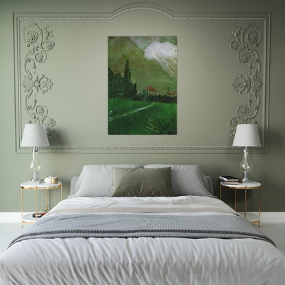 LANDSCAPE NEAR FIGUERAS - Salvador Dali Brushed Aluminum Print - 70x100 cm / 28x40 inches | Salvador Dali Aluminum Print | Salvador Dali Prints