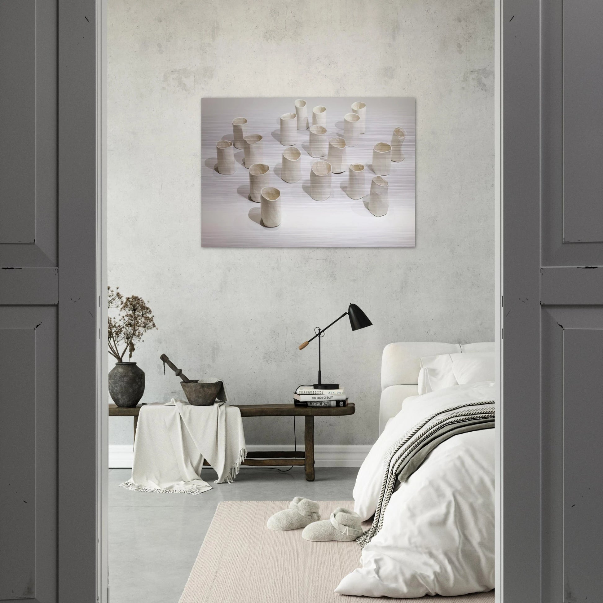 REPETITION NINETEEN I 1967 - Eva Hesse Brushed Aluminum Print - 70x100 cm / 28x40 inches | Eva Hesse Aluminum Print | Eva Hesse Prints