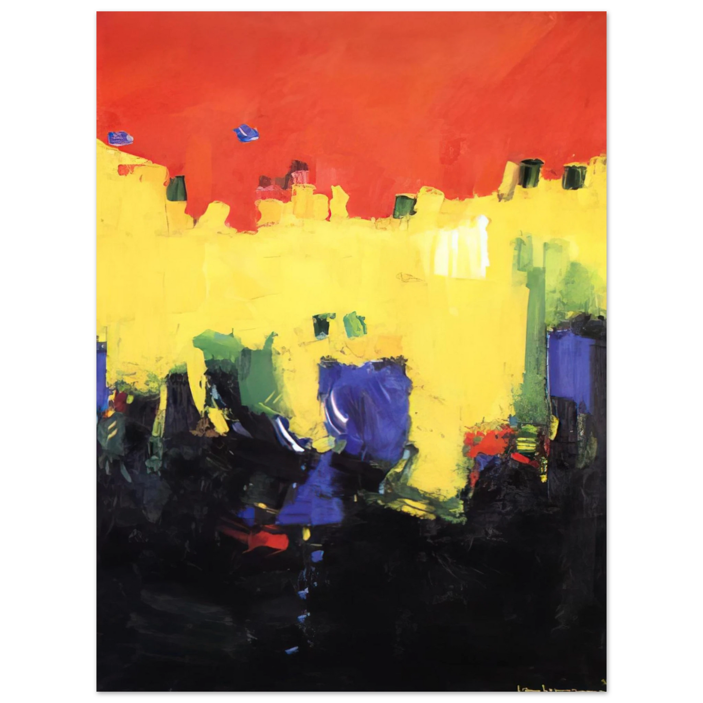 Hans Hofmann - Above Deep Waters  75x100 cm / 30x40inches Fine Art Poster