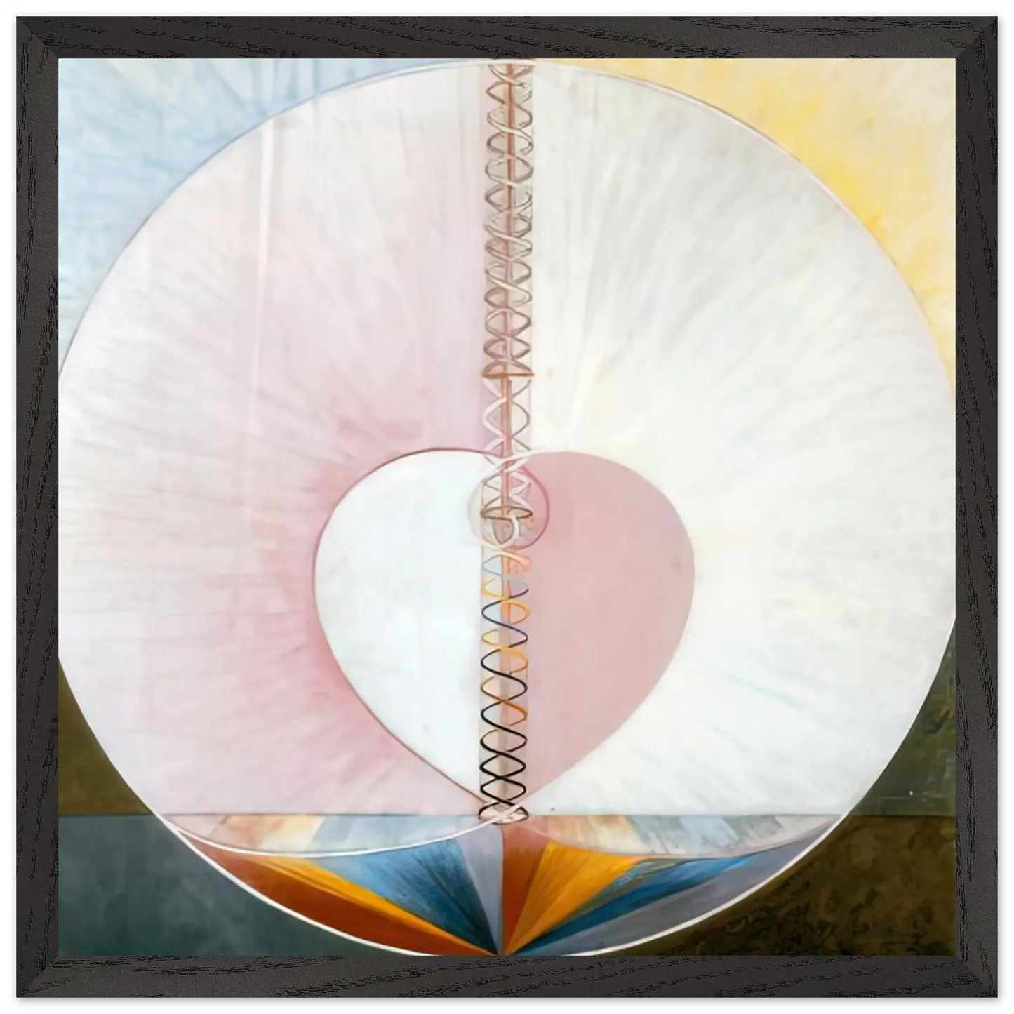 Hilma af Klint - WHAT A HUMAN BEING IS 1910 Wall art - 30x45 cm / 12x18 Inches - Premium Wooden Framed Poster With Fine Art Paper - Black frame
