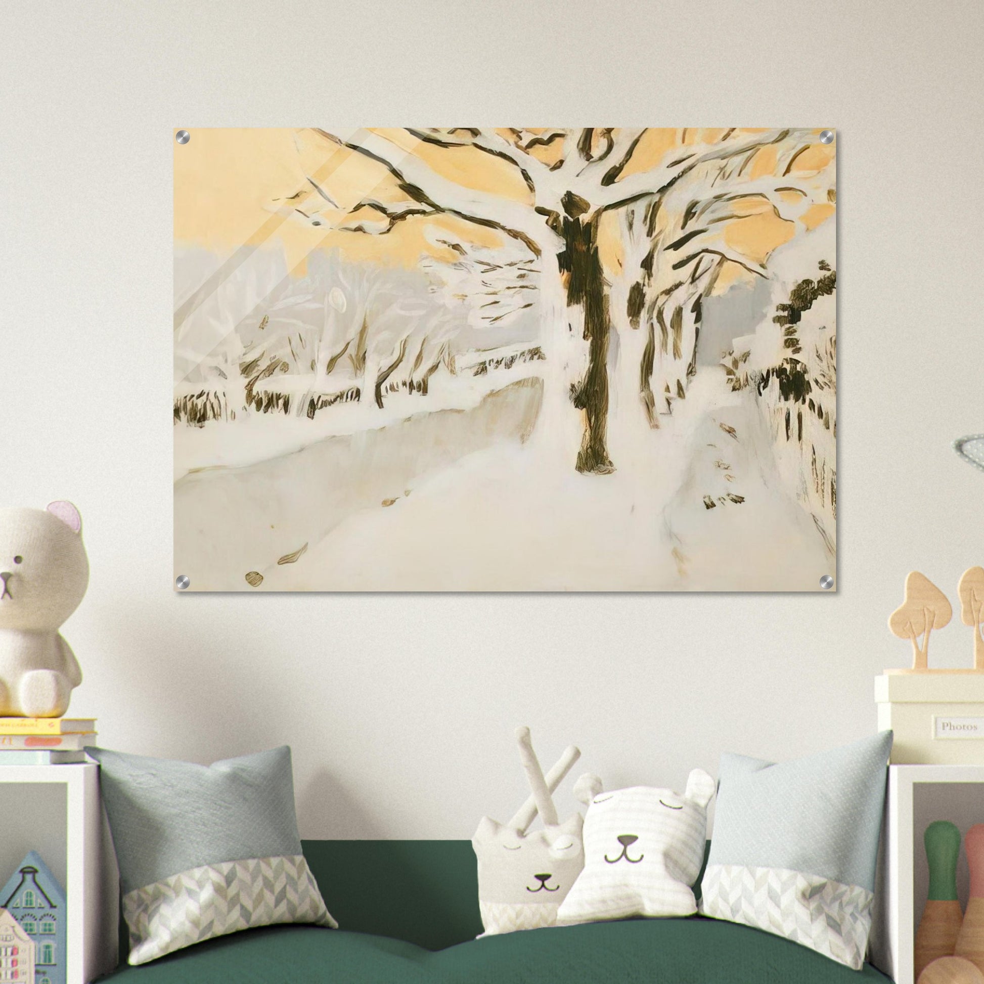 LATE AFTERNOON SNOW 1972 - Fairfield Porter Acrylic Print - 70x100 cm / 28x40″ inches