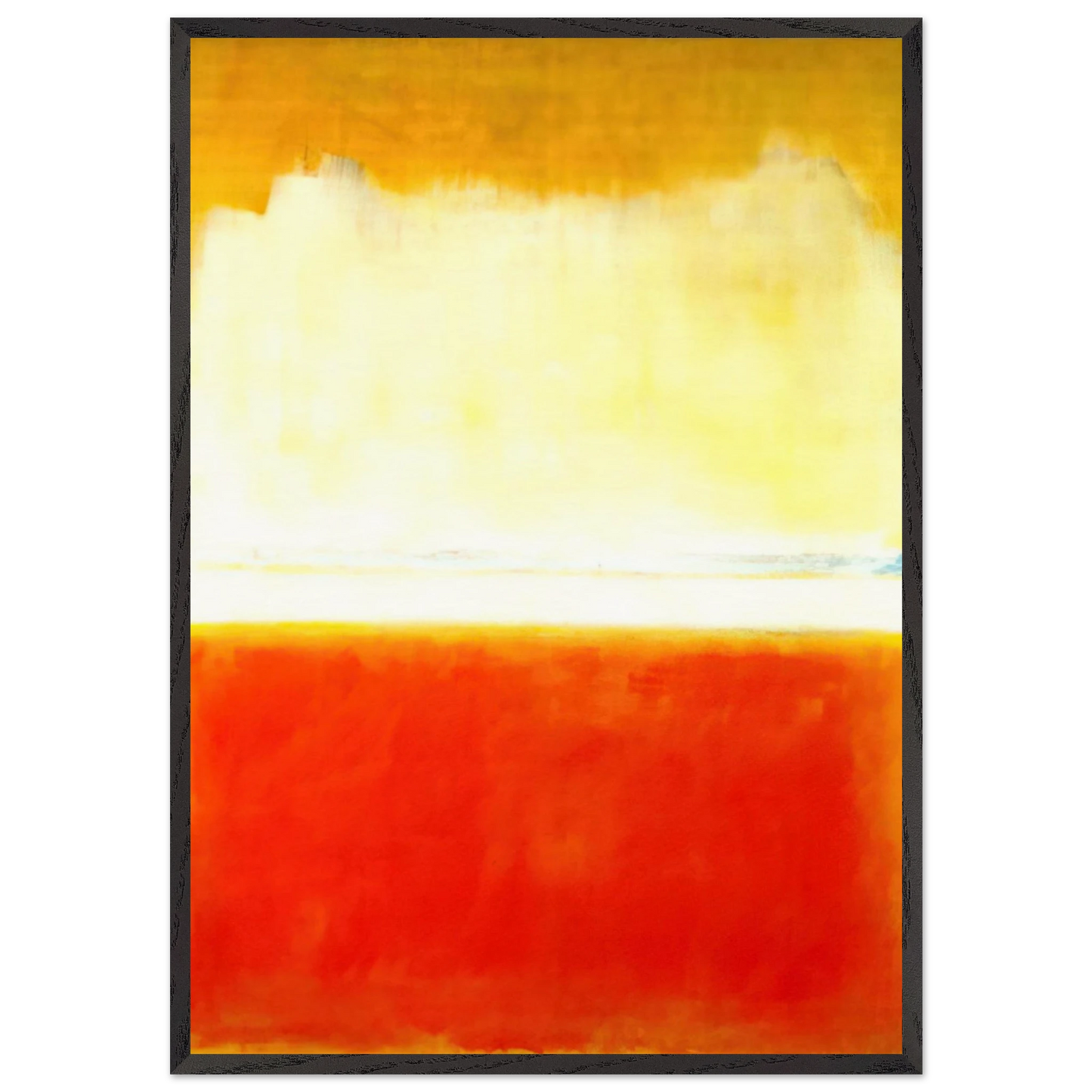 No8 - 1952 - Mark Rothko 70x100 cm / 28x40 inches Framed Art Print – Black Wooden Frame