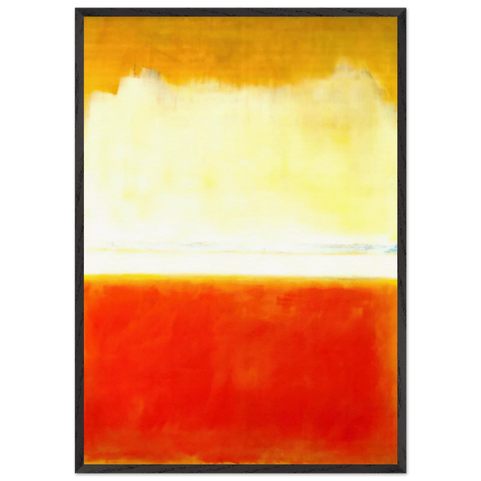 No8 - 1952 - Mark Rothko 70x100 cm / 28x40 inches Framed Art Print – Black Wooden Frame