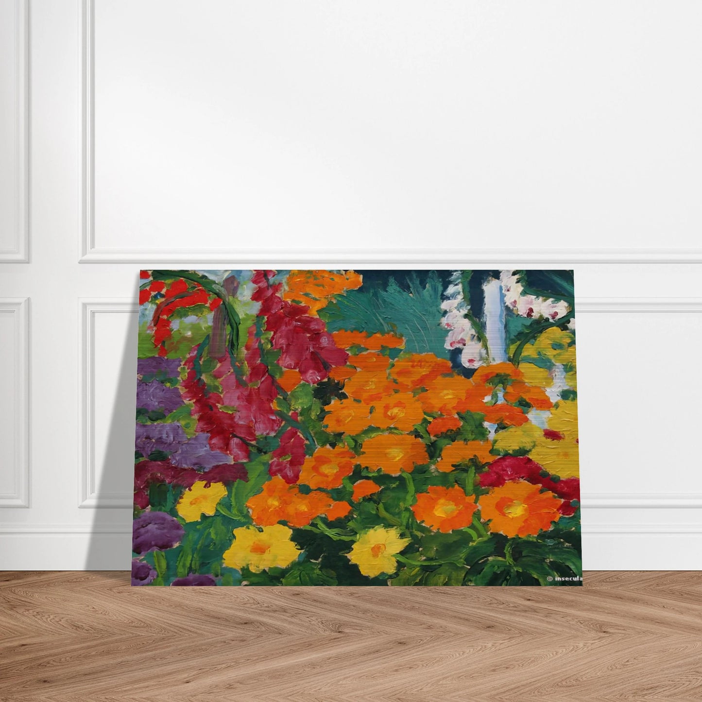 Flower garden marigolds - Emil Nolde Brushed Aluminum Print - 70x100 cm / 28x40 inches | Emil Nolde Aluminum Print | Emil Nolde Prints