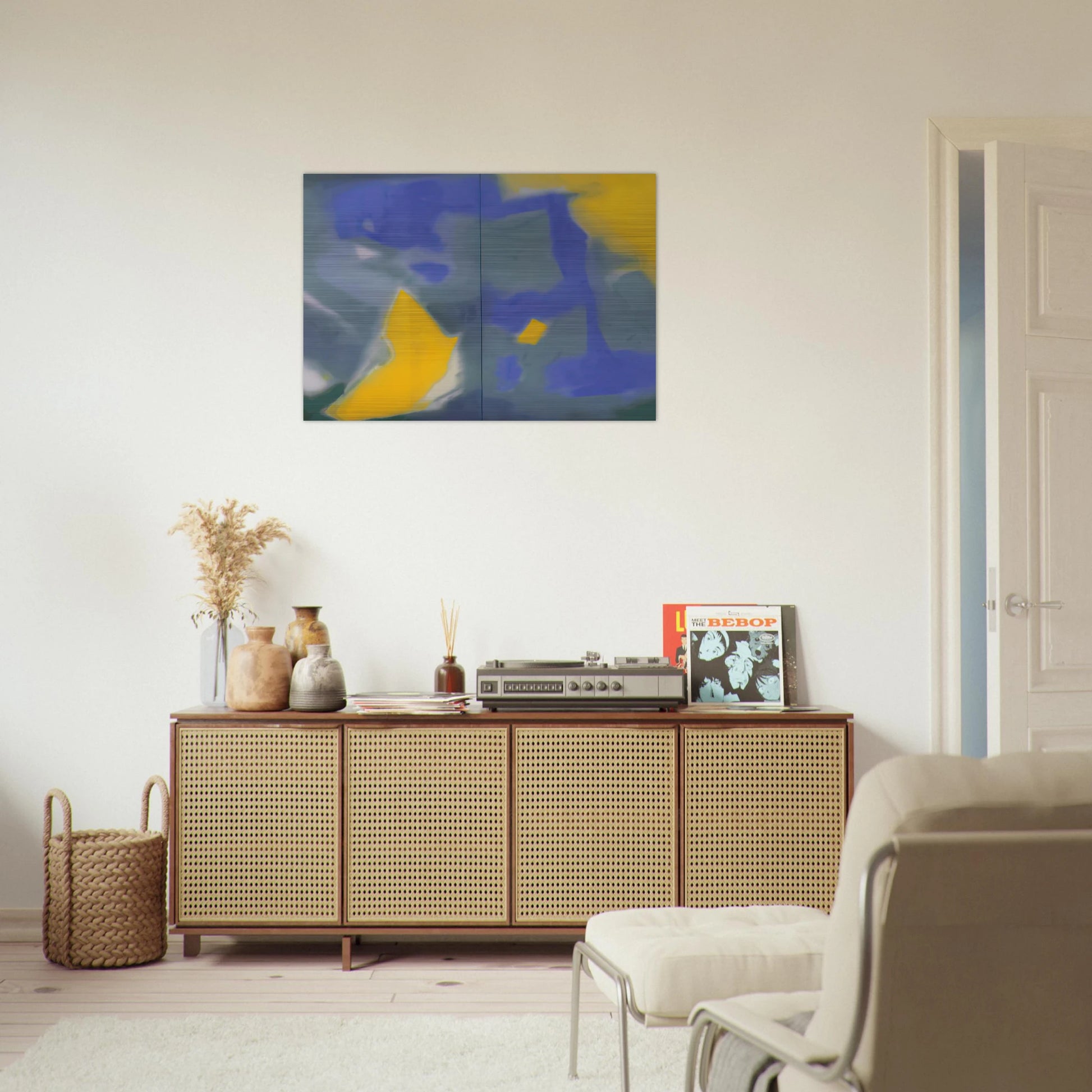 DIPTYCH 1987 - Esteban Vicente Brushed Aluminum Print - 70x100 cm / 28x40 inches | Esteban Vicente Aluminum Print | Esteban Vicente Prints