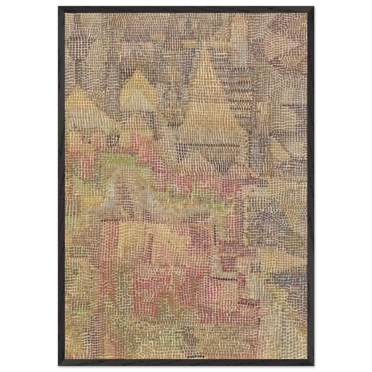 CASTLE GARDEN 1931 - Paul Klee 70x100 cm / 28x40 inches Framed Art Print – Black Wooden Frame