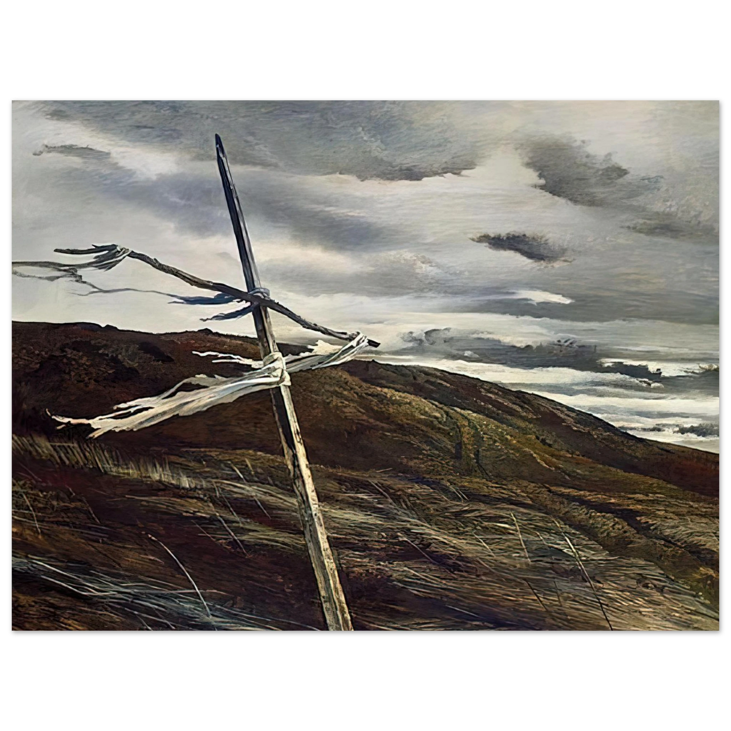 Andrew Wyeth - DODGES RIDGE 1947 Wall Art - 21x29.7 cm / 8x12" - Fine Art Poster - -