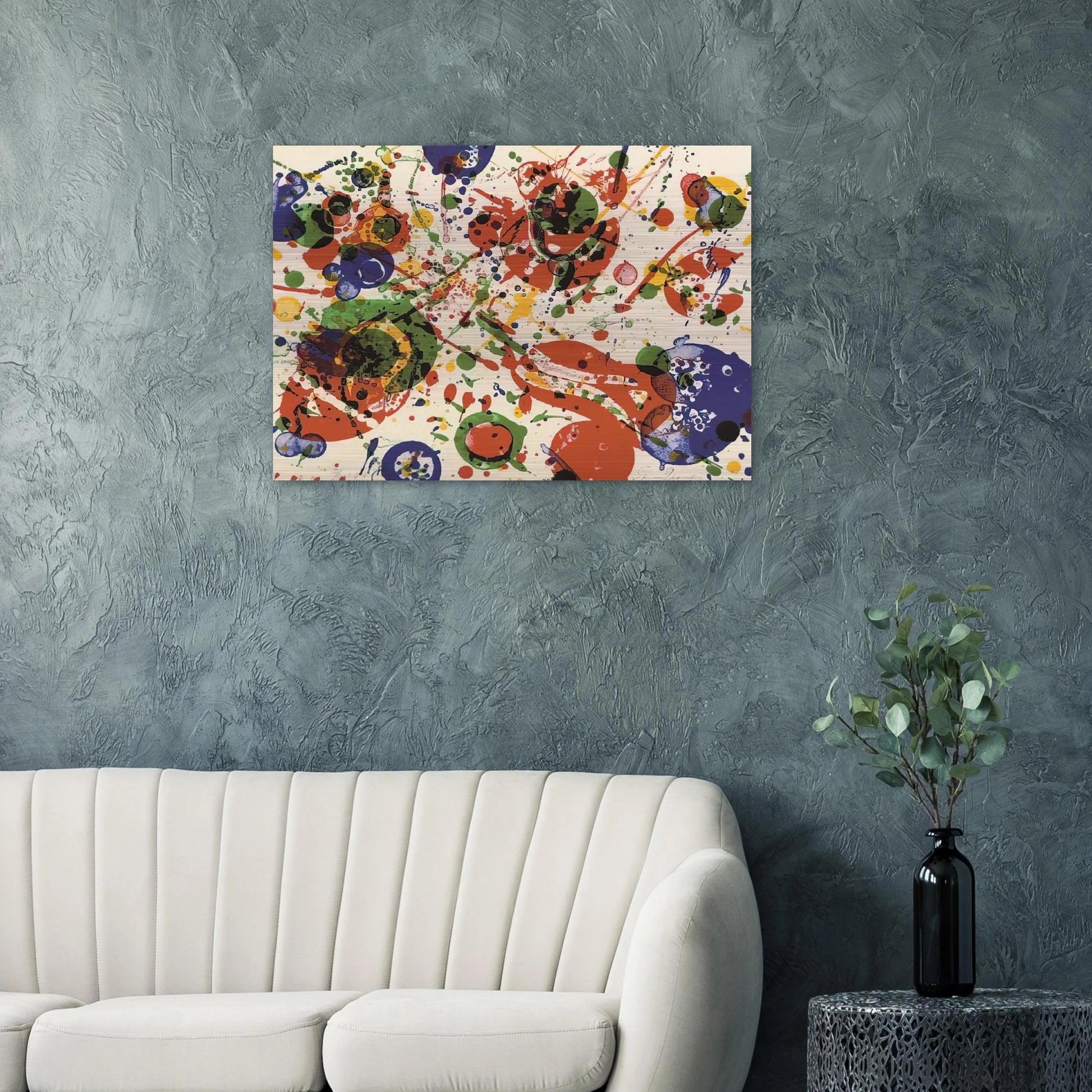 Untitled  from Pasadena Box   Lembark L60  - Sam Francis Brushed Aluminum Print - 70x100 cm / 28x40 inches | Sam Francis Aluminum Print | Sam Francis Prints