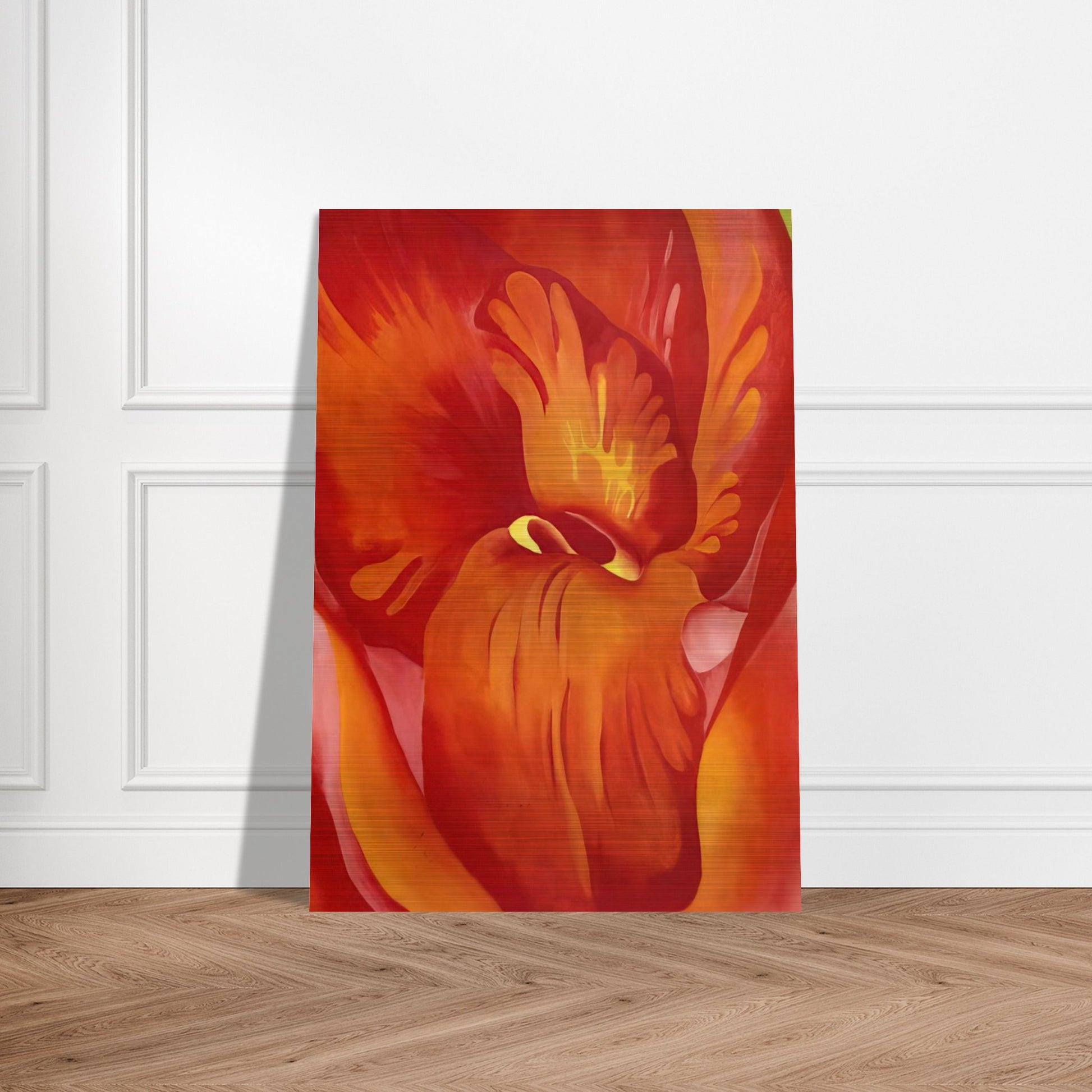 Canna Red and Orange - Georgia O'Keeffe Brushed Aluminum Print - 70x100 cm / 28x40 inches | Georgia O'Keeffe Aluminum Print | Georgia O'Keeffe Prints