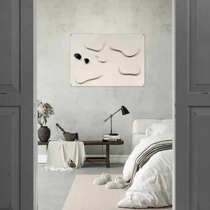Constellation with 5 White Forms and 2 Black - Jean Arp Acrylic Print - 70x100 cm / 28x40″ inches