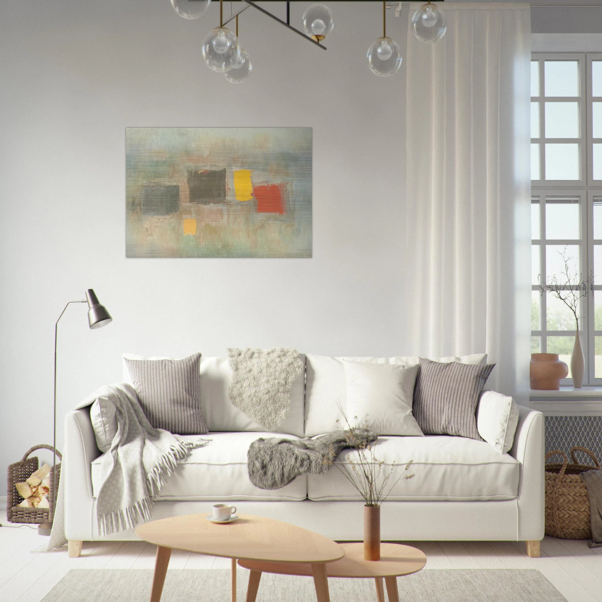 NUMBER 6 1956 - Esteban Vicente Brushed Aluminum Print - 70x100 cm / 28x40 inches | Esteban Vicente Aluminum Print | Esteban Vicente Prints