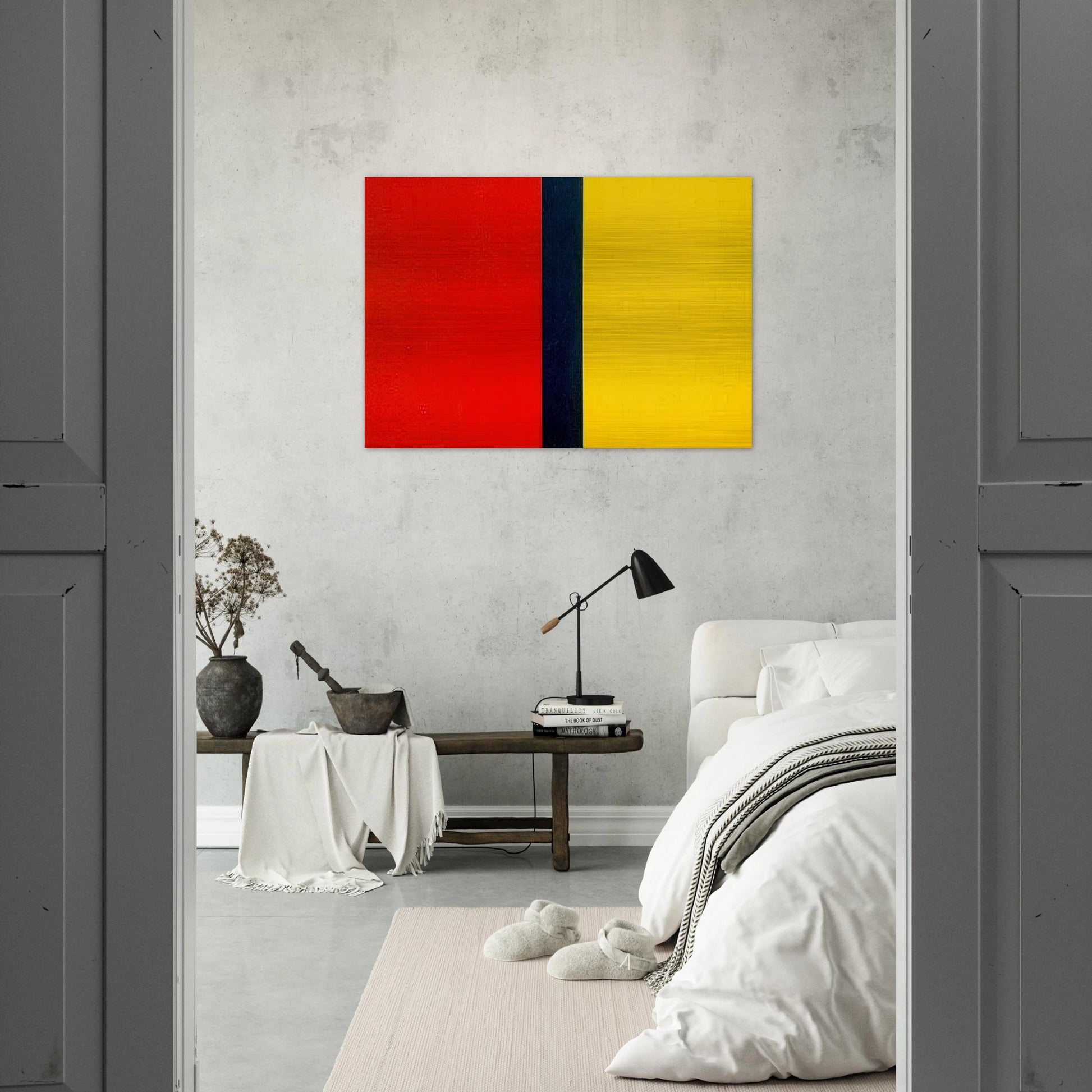 Who's Afraid of Red, Yellow, and Blue IV - Barnett Newman Brushed Aluminum Print - 70x100 cm / 28x40 inches | Barnett Newman Aluminum Print | Barnett Newman Prints