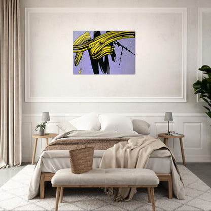 YELLOW AND GREEN BRUSHSTROKES 1966 - Roy Lichtenstein Acrylic Print - 70x100 cm / 28x40″ inches