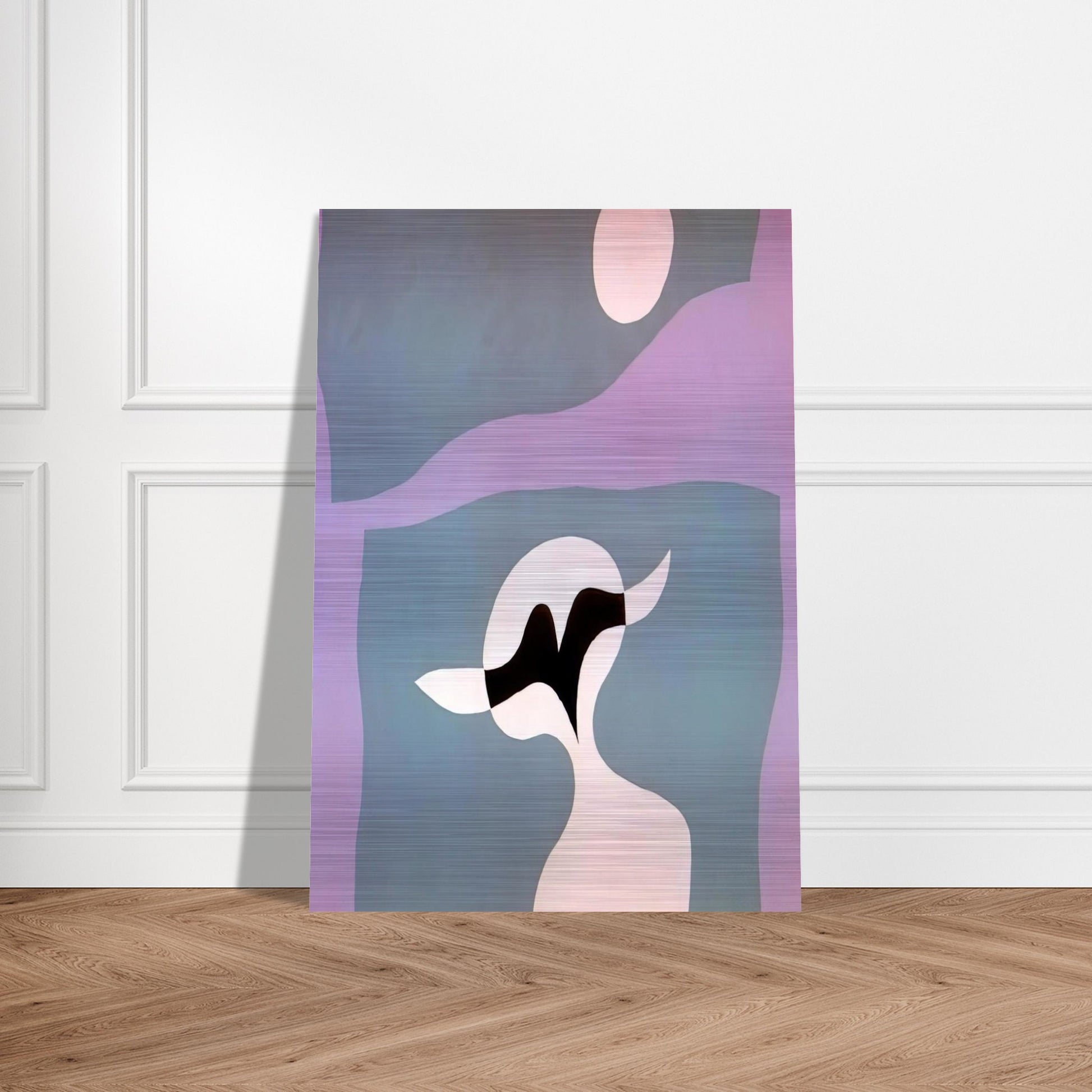 Man, mustache, navel - Jean Arp Brushed Aluminum Print - 70x100 cm / 28x40 inches | Jean Arp Aluminum Print | Jean Arp Prints
