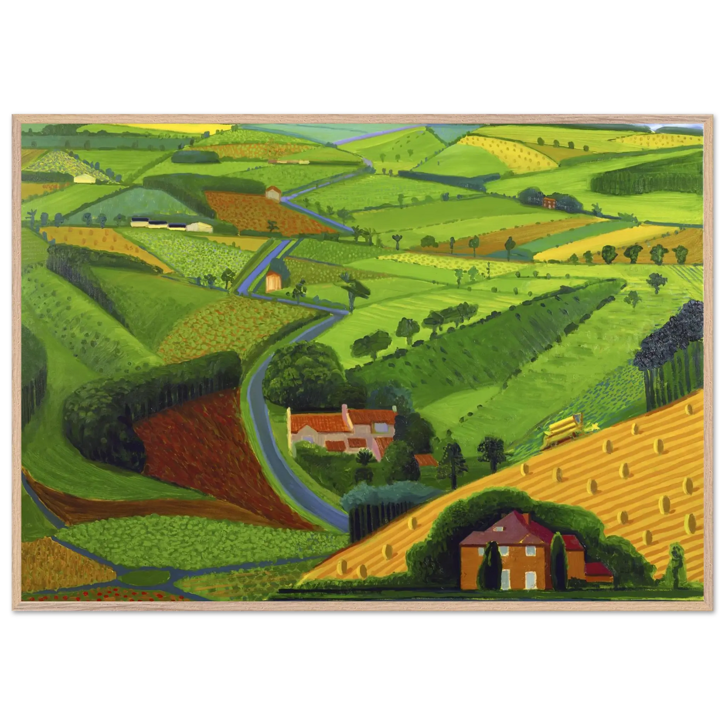 David Hockney - David Hockney Wall art - 20x25 cm / 8x10 Inches - Premium Wooden Framed Poster With Fine Art Paper - Wood frame