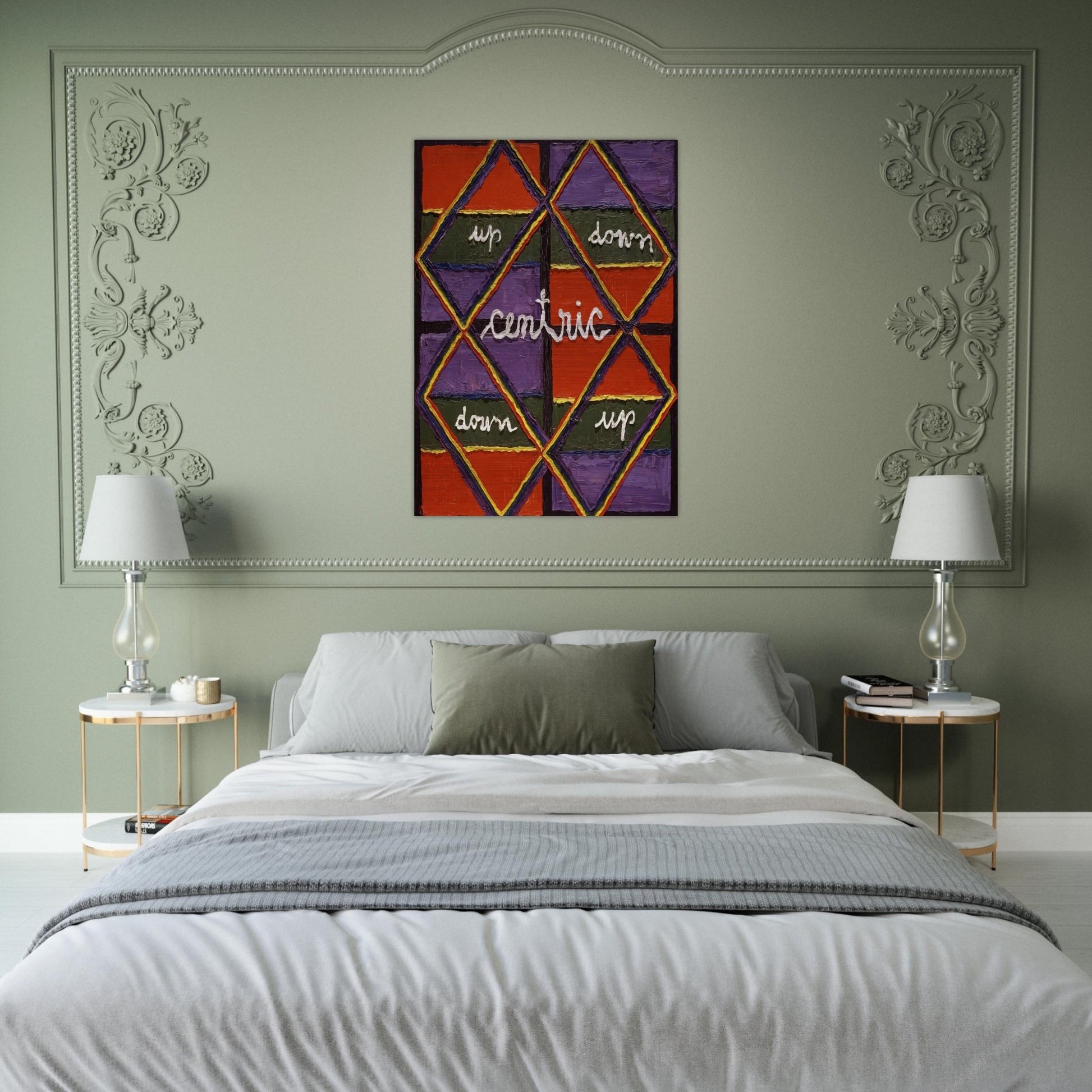 Interlacing Colors I - 1959 - Alfred Jensen Brushed Aluminum Print - 70x100 cm / 28x40 inches | Alfred Jensen Aluminum Print | Alfred Jensen Prints