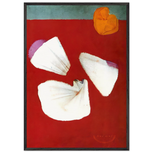 Shells and Flowers - Max Ernst 70x100 cm / 28x40 inches Framed Art Print – Black Wooden Frame