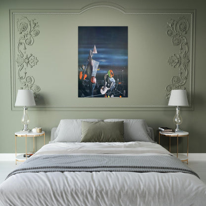 Slowly Toward The North - Yves Tanguy Brushed Aluminum Print - 70x100 cm / 28x40 inches | Yves Tanguy Aluminum Print | Yves Tanguy Prints