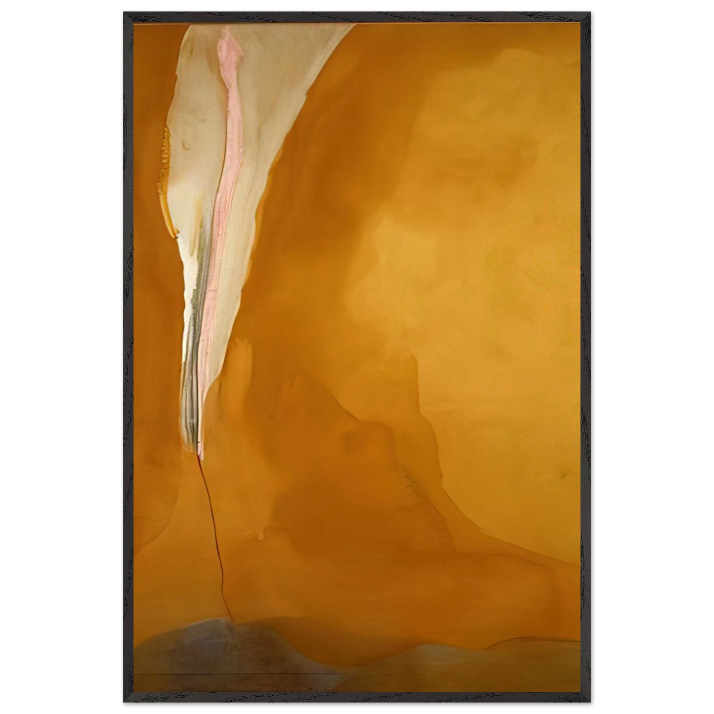 Helen Frankenthaler - Coral Wedge - 1972 Wall art - 20x25 cm / 8x10 inches - Premium Wooden Framed Poster With Fine Art Paper-canvas - Black frame