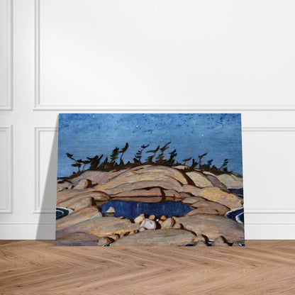 Night Pine Island - 1921 - A.Y. Jackson Brushed Aluminum Print - 70x100 cm / 28x40 inches | A.Y. Jackson Aluminum Print | A.Y. Jackson Prints