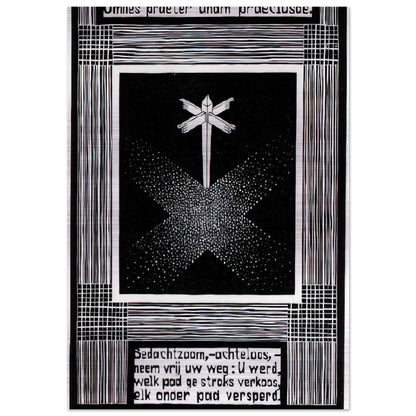 EMBLEMATA SIGNPOST - MC Escher Brushed Aluminum Print - 70x100 cm / 28x40 inches | MC Escher Aluminum Print | MC Escher Prints