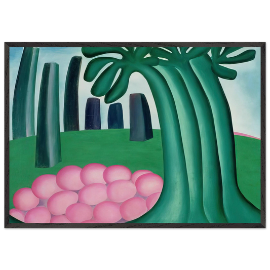 Forest N2 - Tarsila do Amaral 70x100 cm / 28x40 inches Framed Art Print – Black Wooden Frame
