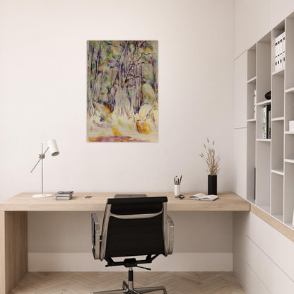 The Park of the Chateau Noir with Well - Paul Cézanne Brushed Aluminum Print - 70x100 cm / 28x40 inches | Paul Cézanne Aluminum Print | Paul Cézanne Prints