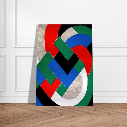 COMPOSITION WITH GREEN AND BLUE - Sonia Delaunay Brushed Aluminum Print - 70x100 cm / 28x40 inches | Sonia Delaunay Aluminum Print | Sonia Delaunay Prints