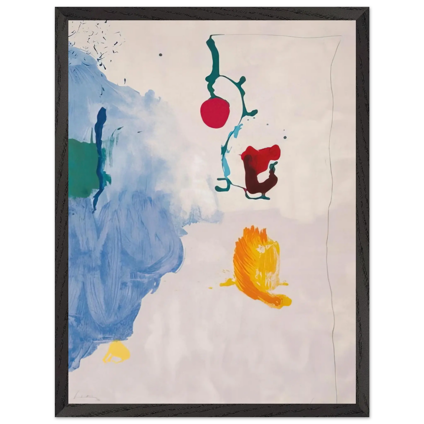 Helen Frankenthaler - Eve - 1995 Wall art - 60x80 cm / 24x32 Inches - Premium Wooden Framed Poster With Fine Art Paper - Wood frame
