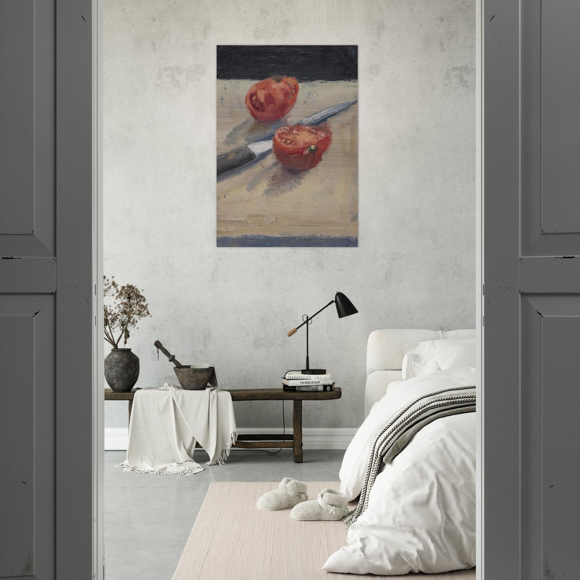 Knife  Tomato I - Richard Diebenkorn Brushed Aluminum Print - 70x100 cm / 28x40 inches | Richard Diebenkorn Aluminum Print | Richard Diebenkorn Prints