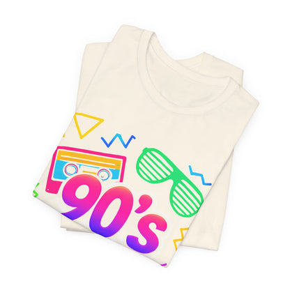 Música de la vieja escuela de los 90: ambiente arcade, clásico vintage de los 90. Camiseta retro de los 90 con la frase "Amo los años noventa".