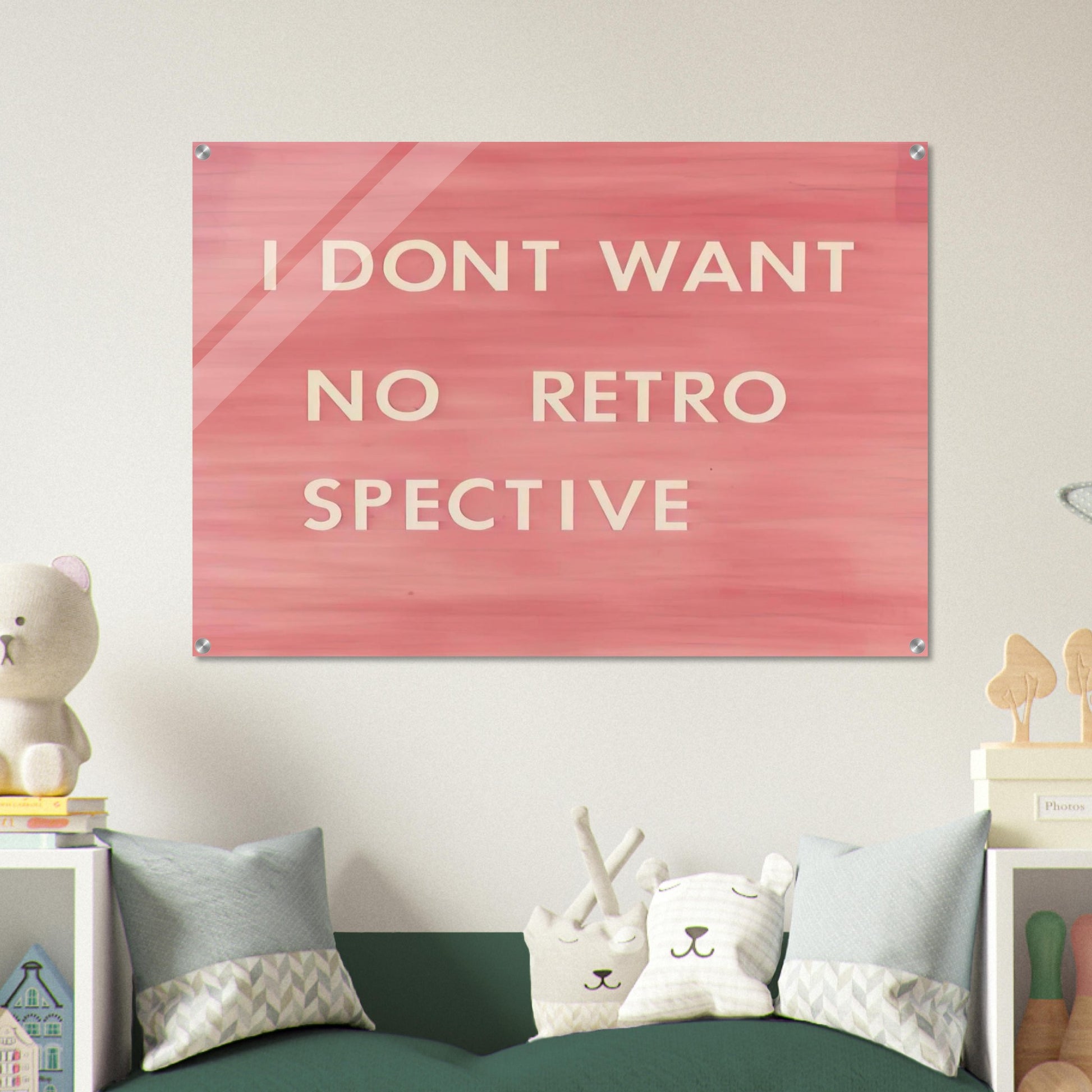 I DON T WANT NO RETRO SPECTIVE 1979 - Edward Ruscha Acrylic Print - 70x100 cm / 28x40″ inches