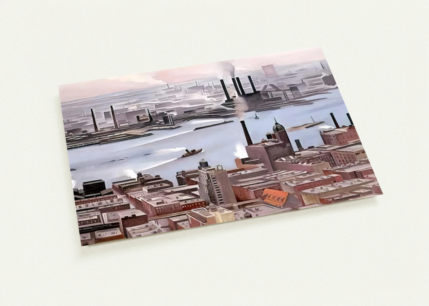 East River from the Thirtieth Story of the Shelton Hotel By Georgia O'Keeffe Pack of 10 Post Cards | Georgia O'Keeffe Post Cards | A6 (10.5 x 14.8 cm) - 4.1 x 5.8 inches