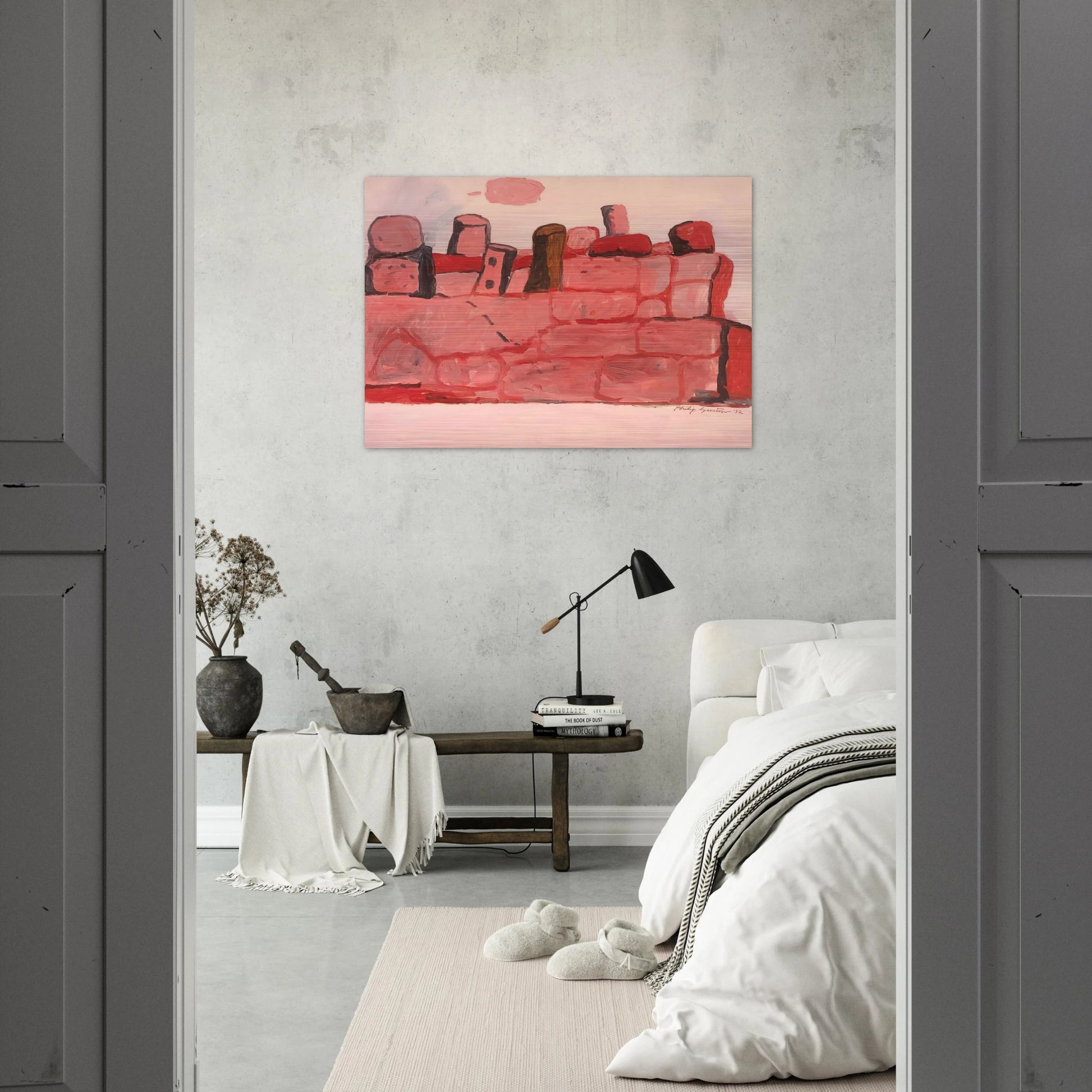 CERVETERI 1972 - Philip Guston Brushed Aluminum Print - 70x100 cm / 28x40 inches | Philip Guston Aluminum Print | Philip Guston Prints