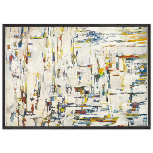 Untitled - 1995 N2 - Maria Helena Vieira da Silva 70x100 cm / 28x40 inches Framed Art Print – Black Wooden Frame