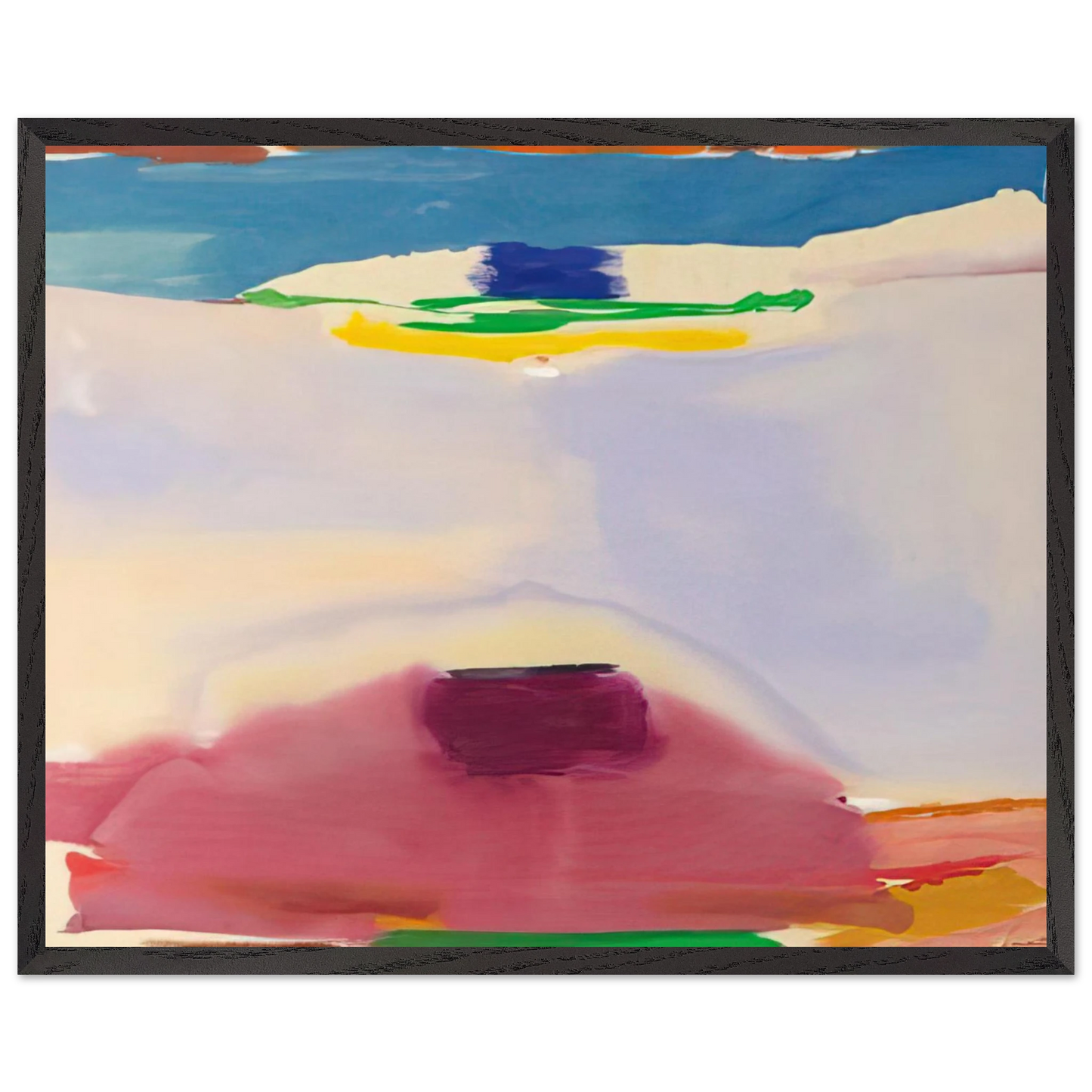 Helen Frankenthaler - Leveling - 1973 Wall art - A1 (59.4 x 84.1  cm) - Premium Wooden Framed Poster With Fine Art Paper-canvas - Black frame