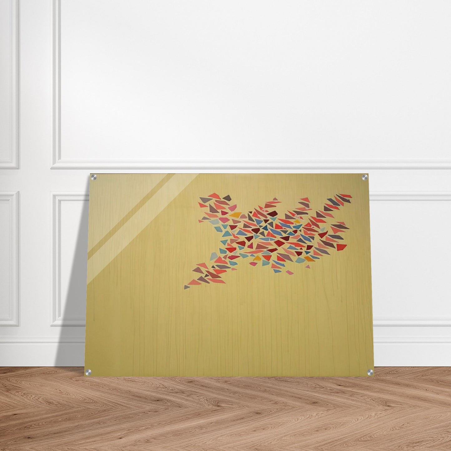 Colors on Pale Yellow - 1975 - Robert Goodnough Acrylic Print - 70x100 cm / 28x40″ inches | Robert Goodnough Wall Art | Robert Goodnough Prints
