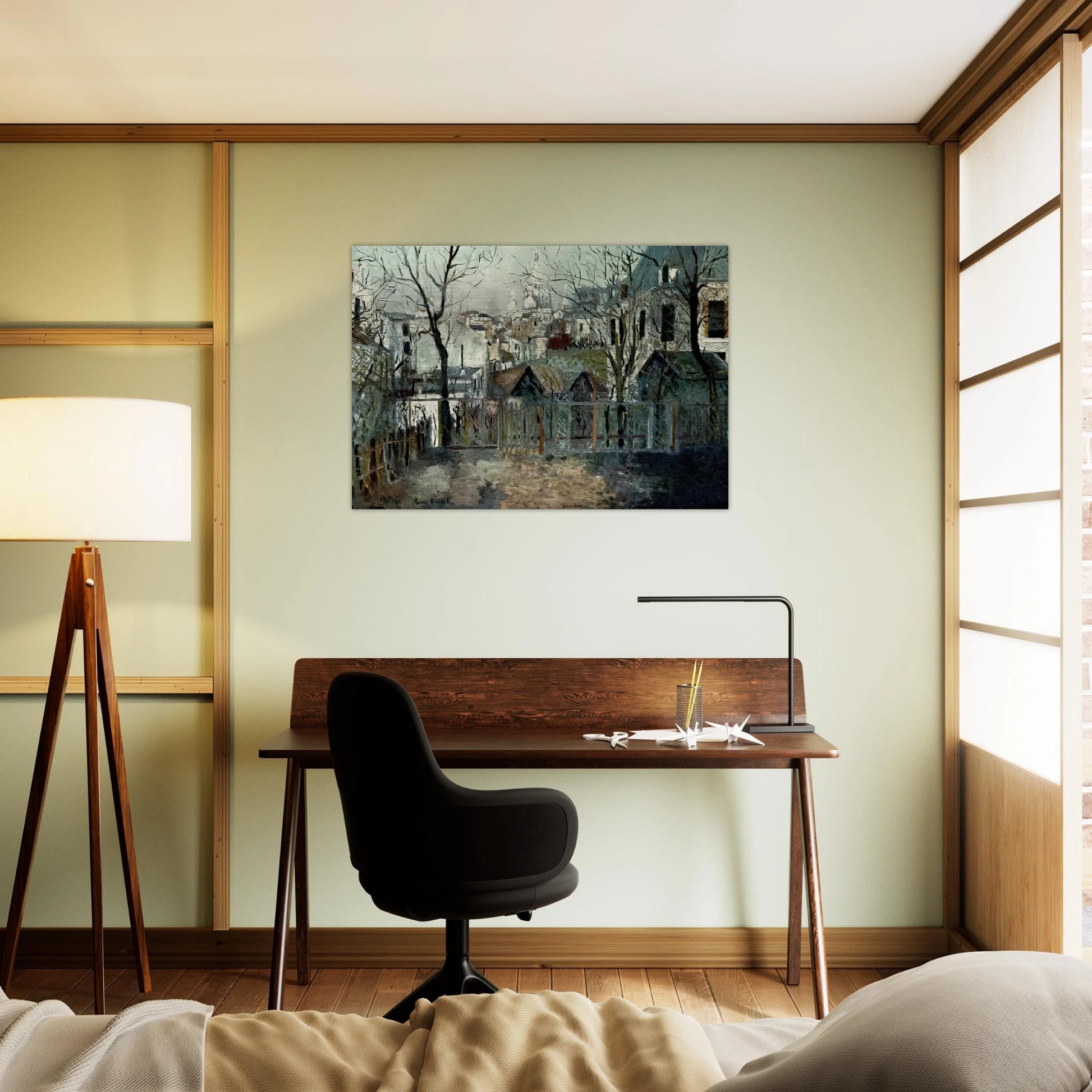 RENOIR S GARDEN - Maurice Utrillo Brushed Aluminum Print - 70x100 cm / 28x40 inches | Maurice Utrillo Aluminum Print | Maurice Utrillo Prints