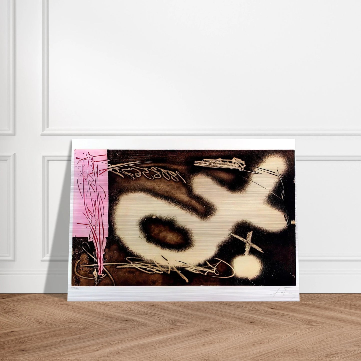 EL P NDULO INM VIL I 1982 - Antoni Tapies Brushed Aluminum Print - 70x100 cm / 28x40 inches | Antoni Tapies Aluminum Print | Antoni Tapies Prints
