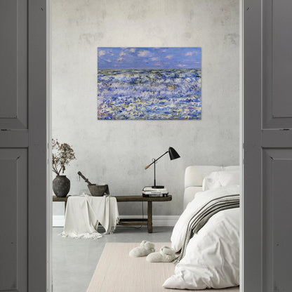 Waves Breaking - claude monet Brushed Aluminum Print - 70x100 cm / 28x40 inches | claude monet Aluminum Print | claude monet Prints