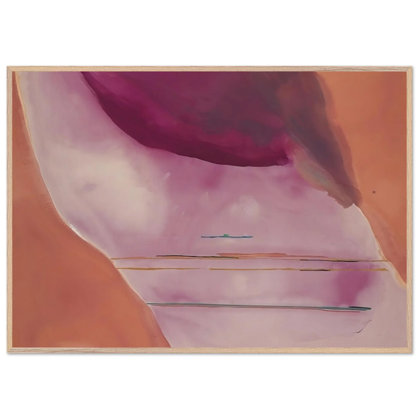 Helen Frankenthaler - Pendulum - 1972 Wall art - A1 (59.4 x 84.1  cm) - Premium Wooden Framed Poster With Fine Art Paper - Black frame