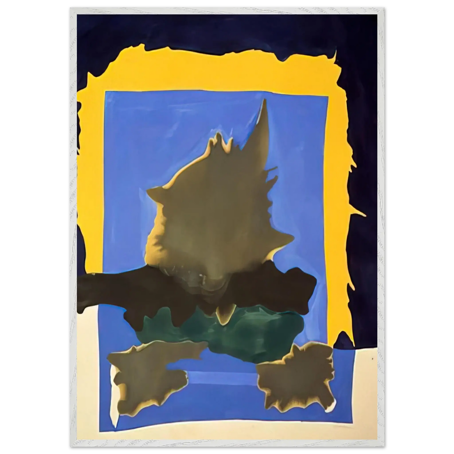 Helen Frankenthaler - Interior Landscape - 1964 Wall art - 60x80 cm / 24x32 Inches - Premium Wooden Framed Poster With Fine Art Paper - White frame