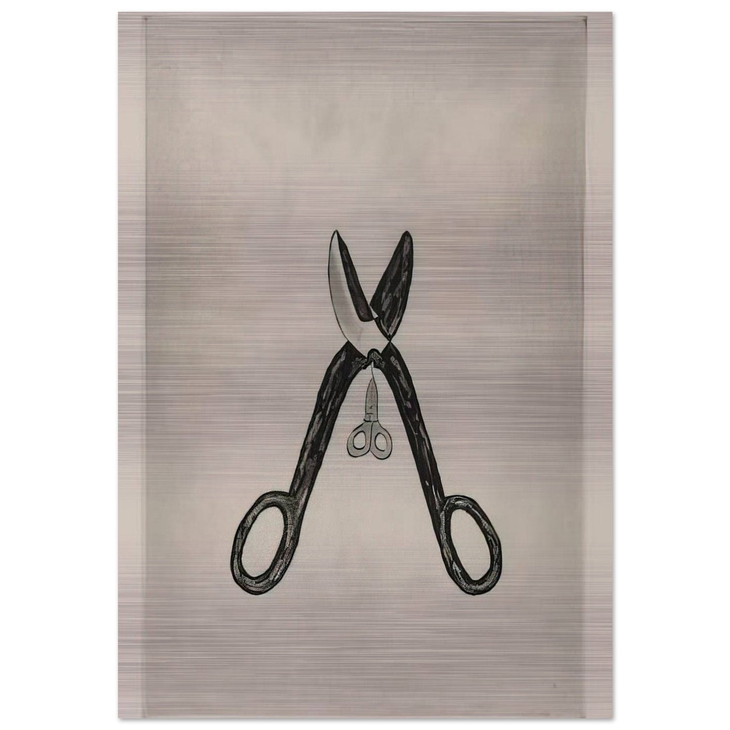 SCISSORS 1994 - Louise Bourgeois Brushed Aluminum Print - 70x100 cm / 28x40 inches | Louise Bourgeois Aluminum Print | Louise Bourgeois Prints
