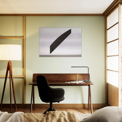 Diagonal with Curve IX - Ellsworth Kelly Brushed Aluminum Print - 70x100 cm / 28x40 inches | Ellsworth Kelly Aluminum Print | Ellsworth Kelly Prints