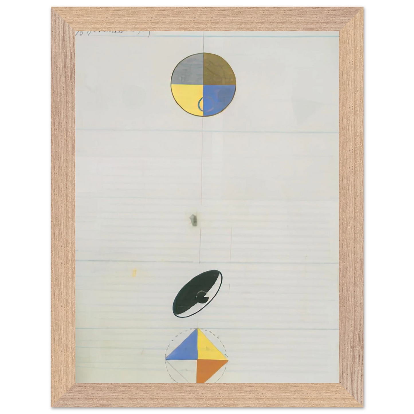 Hilma af Klint - SERIES NO VII NO 3F 1920 Wall art - 70x100 cm / 28x40 inches - Premium Wooden Framed Poster With Fine Art Paper - Wood frame